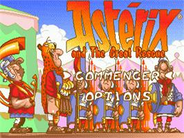 Title screen of Astérix and the Great Rescue on the Sega Nomad.