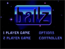 Title screen of Ballz 3D on the Sega Nomad.