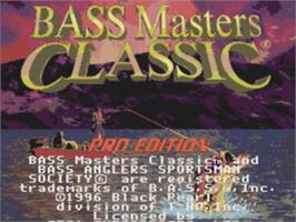 Title screen of Bass Masters Classic - Pro Edition on the Sega Nomad.