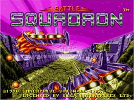Title screen of Battle Squadron on the Sega Nomad.