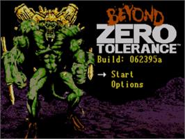 Title screen of Beyond Zero Tolerance on the Sega Nomad.
