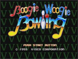Title screen of Boogie Woogie Bowling on the Sega Nomad.