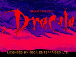 Title screen of Bram Stoker's Dracula on the Sega Nomad.