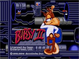 Title screen of Bubsy 2 on the Sega Nomad.