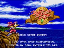 Title screen of Captain Lang on the Sega Nomad.