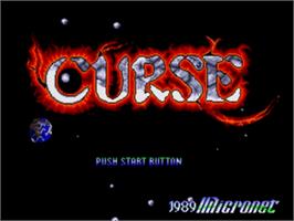 Title screen of Curse on the Sega Nomad.