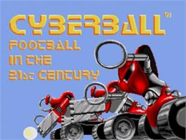 Title screen of Cyberball on the Sega Nomad.