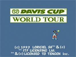 Title screen of Davis Cup World Tour on the Sega Nomad.