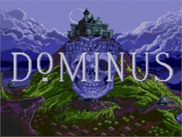 Title screen of Dominus on the Sega Nomad.