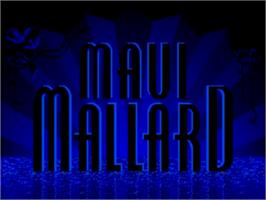 Title screen of Donald In Maui Mallard on the Sega Nomad.