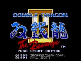 Title screen of Double Dragon 2 - The Revenge on the Sega Nomad.