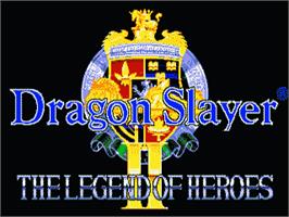 Title screen of Dragon Slayer - Eiyuu Densetsu 2 on the Sega Nomad.