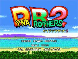 Title screen of Dyna Brothers 2 on the Sega Nomad.