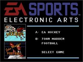 Title screen of EA Sports Double Header on the Sega Nomad.