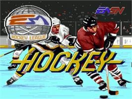 Title screen of Ea Hockey on the Sega Nomad.