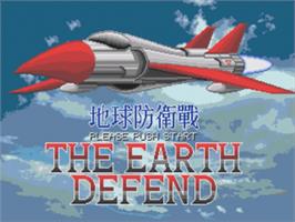 Title screen of Earth Defense on the Sega Nomad.