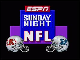 Title screen of Espn Sunday Night Nfl on the Sega Nomad.