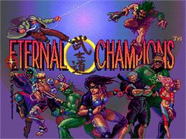 Title screen of Eternal Champions on the Sega Nomad.