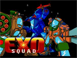 Title screen of Exo Squad on the Sega Nomad.