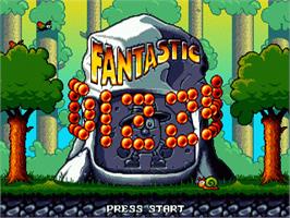 Title screen of Fantastic Dizzy on the Sega Nomad.