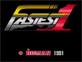 Title screen of Fastest 1 on the Sega Nomad.