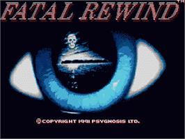 Title screen of Fatal Rewind on the Sega Nomad.