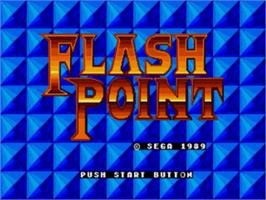 Title screen of Flash Point on the Sega Nomad.