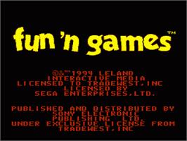 Title screen of Fun 'n' Games on the Sega Nomad.