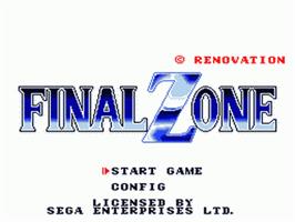 Title screen of Fz Senki Axis on the Sega Nomad.