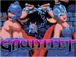 Title screen of Gauntlet on the Sega Nomad.