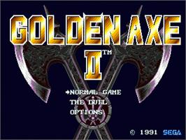 Title screen of Golden Axe 2 on the Sega Nomad.