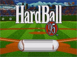 Title screen of Hardball '95 on the Sega Nomad.
