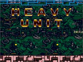 Title screen of Heavy Unit - Mega Drive Special on the Sega Nomad.