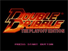 Title screen of Hyper Dunk - The Playoff Edition on the Sega Nomad.