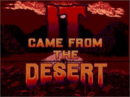 Title screen of It Came From The Desert on the Sega Nomad.