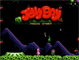 Title screen of Jelly Boy on the Sega Nomad.