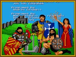 Title screen of King's Bounty - The Conqueror's Quest on the Sega Nomad.