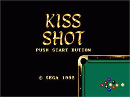 Title screen of Kiss Shot on the Sega Nomad.