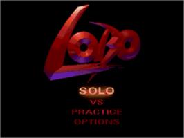 Title screen of Lobo on the Sega Nomad.