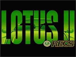 Title screen of Lotus 2 - Recs on the Sega Nomad.