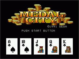 Title screen of Medal City on the Sega Nomad.