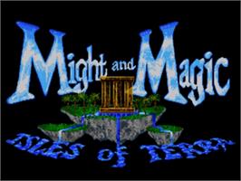 Title screen of Might And Magic 3 - Isles Of Terra on the Sega Nomad.
