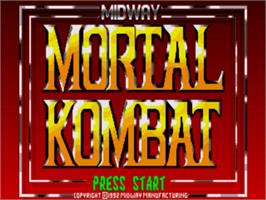 Title screen of Mortal Kombat on the Sega Nomad.