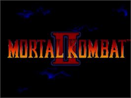 Title screen of Mortal Kombat 2 on the Sega Nomad.