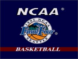 Title screen of NCAA Final Four Basketball on the Sega Nomad.