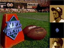 Title screen of NFL Quarterback Club '96 on the Sega Nomad.