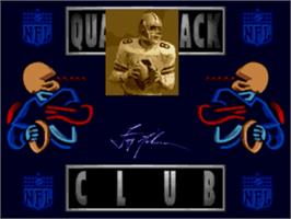 Title screen of Nfl Quarterback Club '95 on the Sega Nomad.