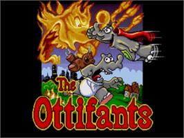 Title screen of Ottifants, The on the Sega Nomad.