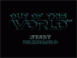 Title screen of Out of This World on the Sega Nomad.