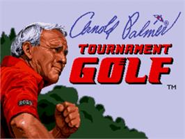 Title screen of Ozaki Naomichi No Super Masters on the Sega Nomad.